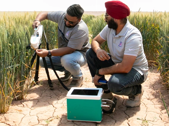 Photo of Bhpunder Singh working in a field