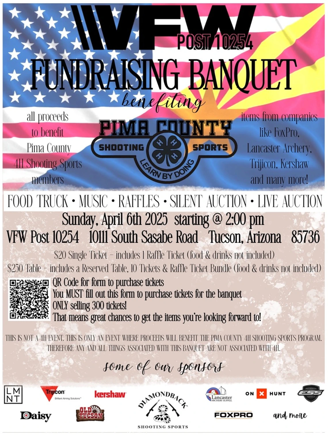 VFW / Pima County 4-H Fundraiser Flyer