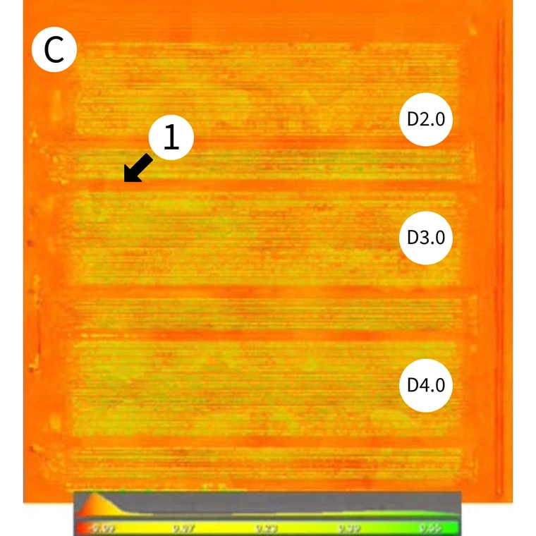 NDVI overhead drone photo of agriculture field