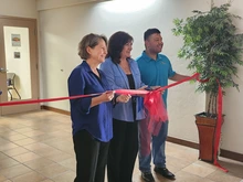 Photo of a ribbon cutting